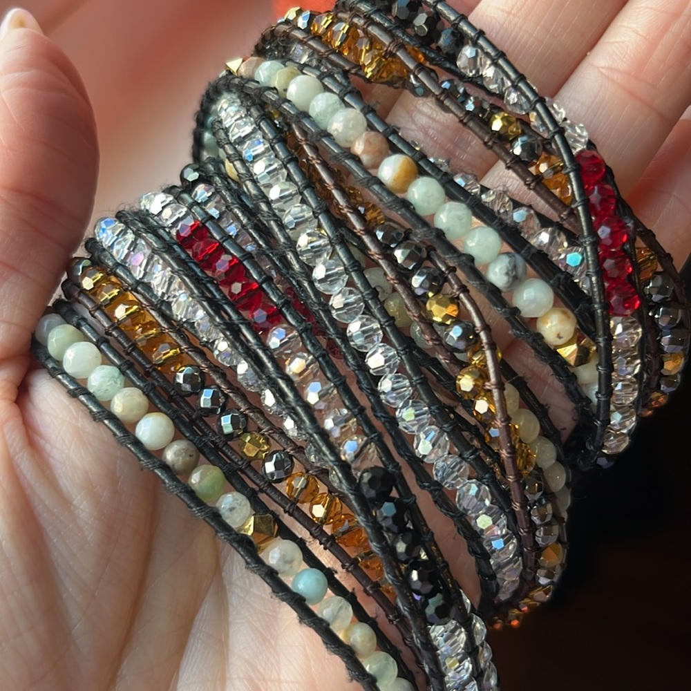 Victoria Emerson wrap bracelets (4 total) 1 dark brown and 3 black